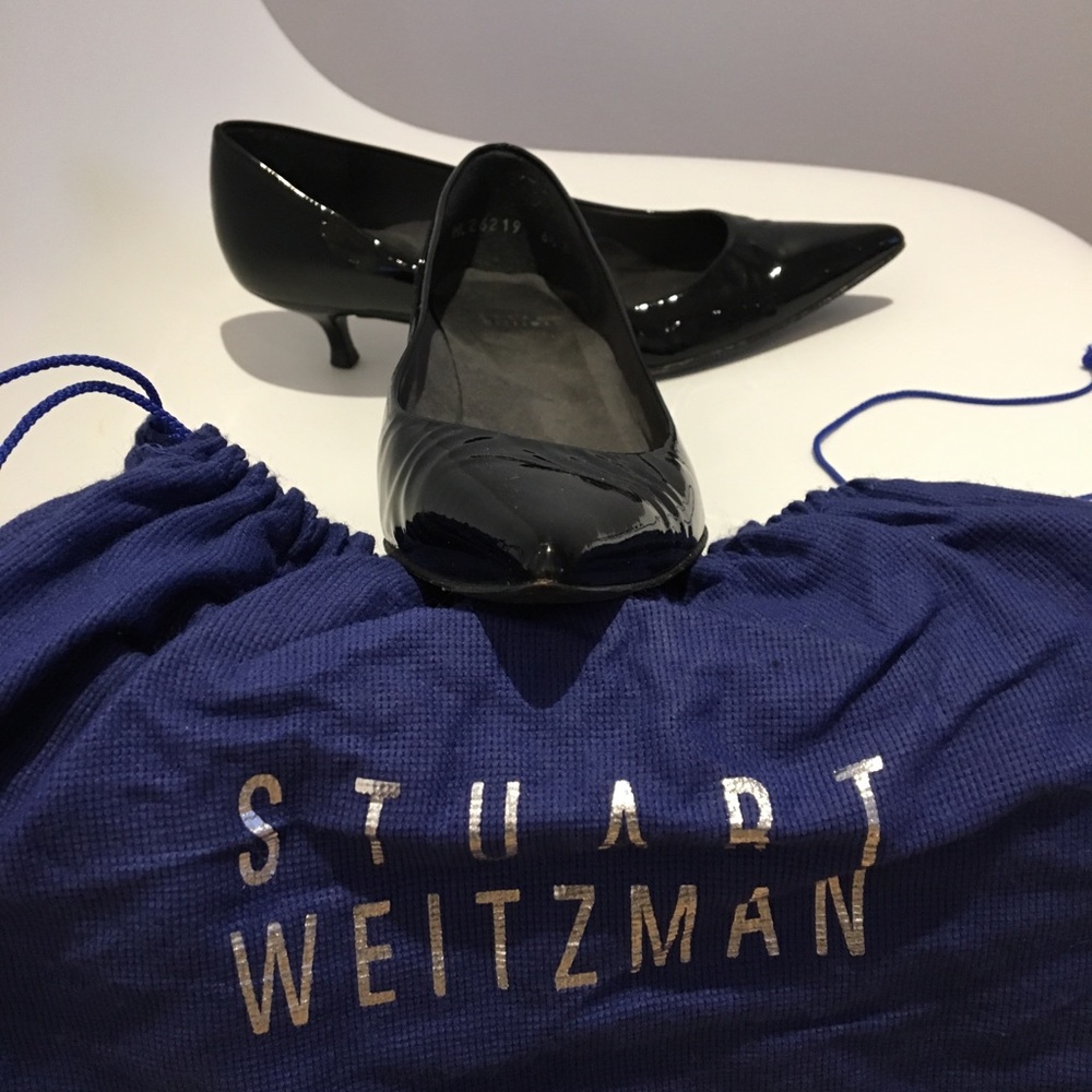 Patent leather kitten heels Stuart Weitzman shoes - Picture 1 of 3